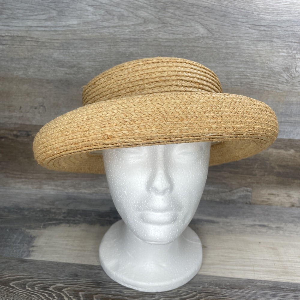 Liz Claiborne Women's Natural Woven Straw Sun Hat One Size Summer Hat